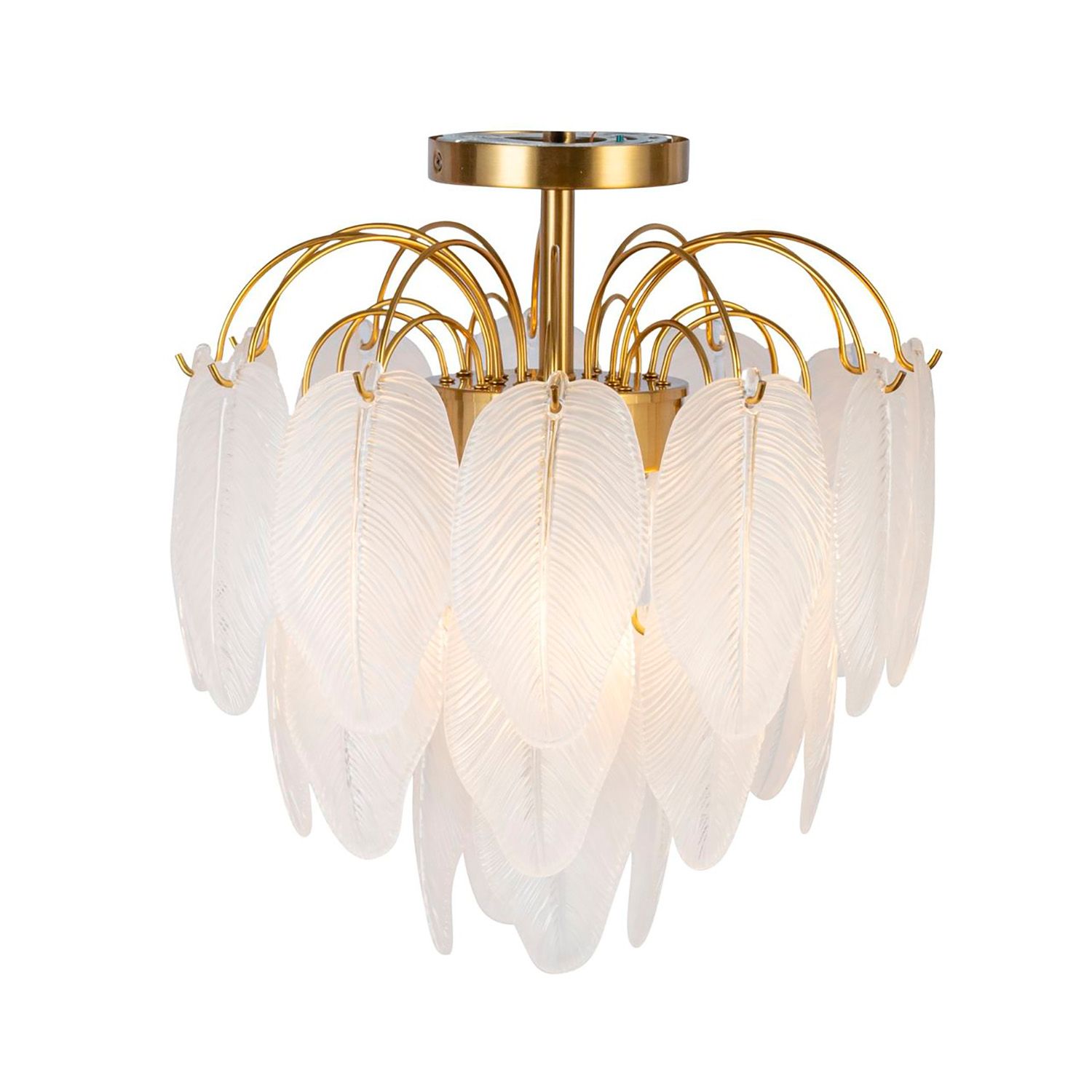 Image 6 Alessia 13 1/2" Wide Brushed Brass 4-Light Ceiling Light more views