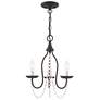 3_Alessia 13" Wide Black and Crystal 3-Light Chandelier