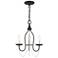Alessia 13" Wide Black and Crystal 3-Light Chandelier