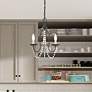 Alessia 13" Wide Black and Crystal 3-Light Chandelier in scene