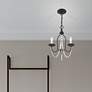 Alessia 13" Wide Black and Crystal 3-Light Chandelier in scene