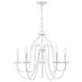 3_Alessia 24" Wide Antique White 5-Light Chandelier