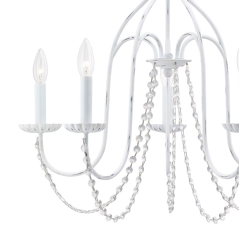 Image 4 Alessia 24" Wide Antique White 5-Light Chandelier more views