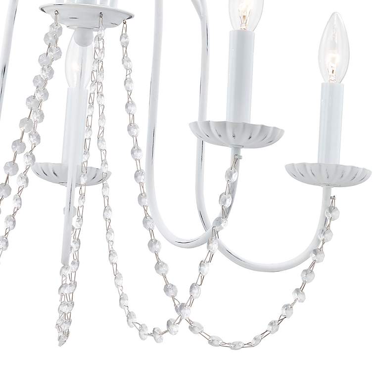 Image 5 Alessia 24" Wide Antique White 5-Light Chandelier more views