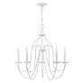 5_Alessia 24" Wide Antique White 5-Light Chandelier more views
