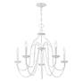 7_Alessia 24" Wide Antique White 5-Light Chandelier more views