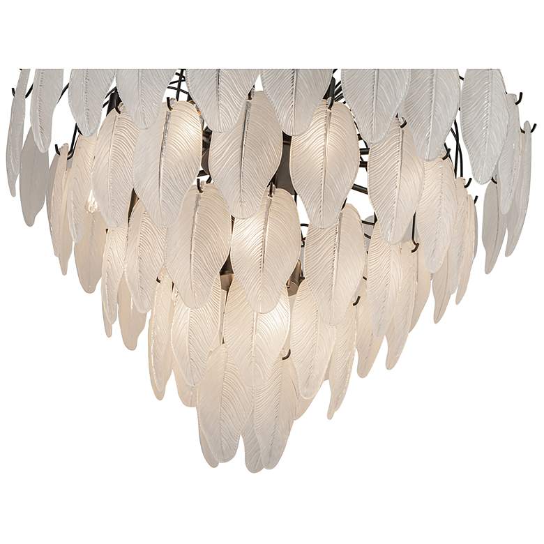 Image 5 Alessia 28.5" Wide 19-Light Black Chandelier w/ White Shade more views