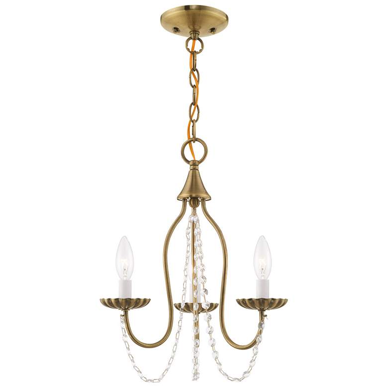 Image 1 Alessia 3 Light Antique Brass Mini Chandelier