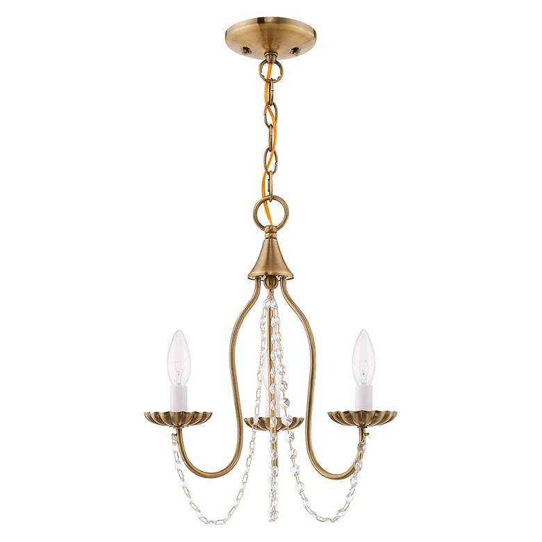 Image 4 Alessia 3 Light Antique Brass Mini Chandelier more views