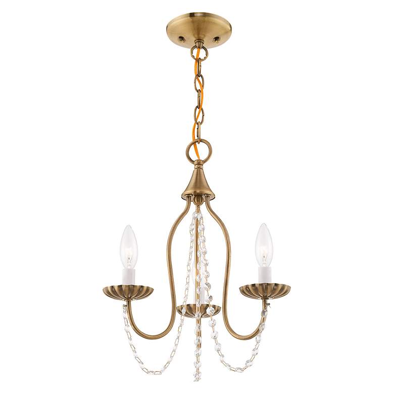 Image 5 Alessia 3 Light Antique Brass Mini Chandelier more views