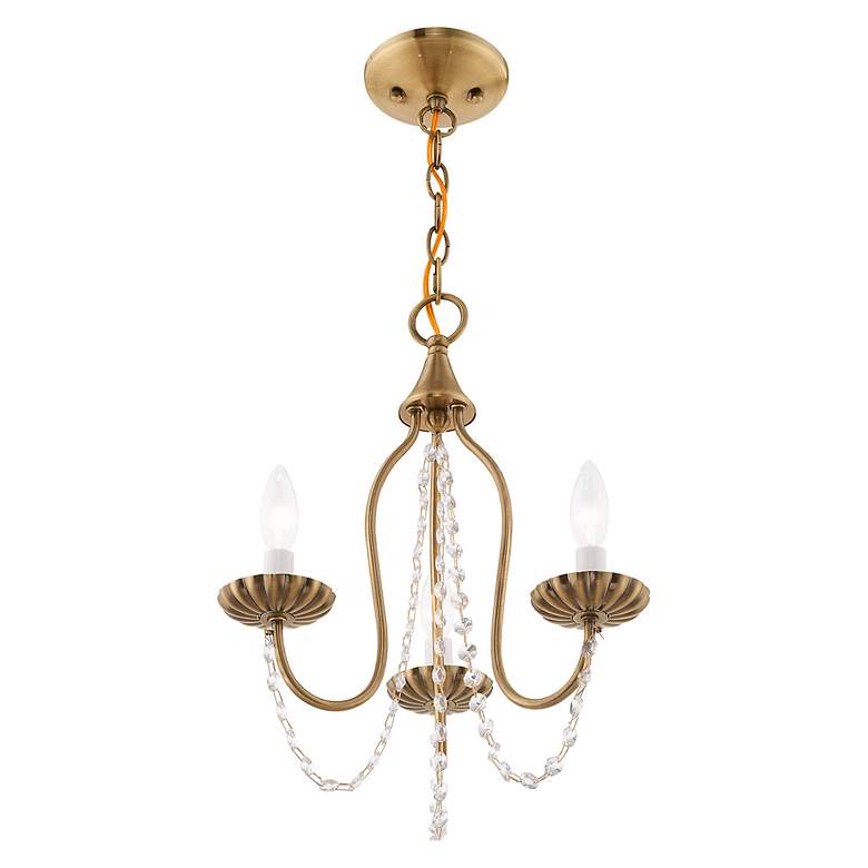 Image 6 Alessia 3 Light Antique Brass Mini Chandelier more views