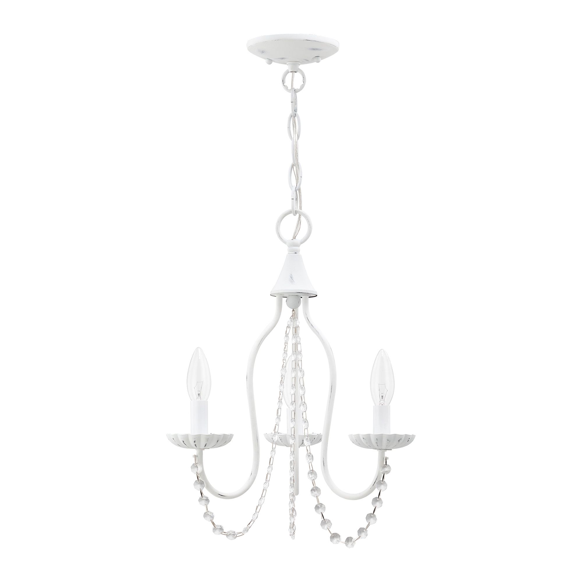 Image 4 Alessia 3 Light Antique White Mini Chandelier more views