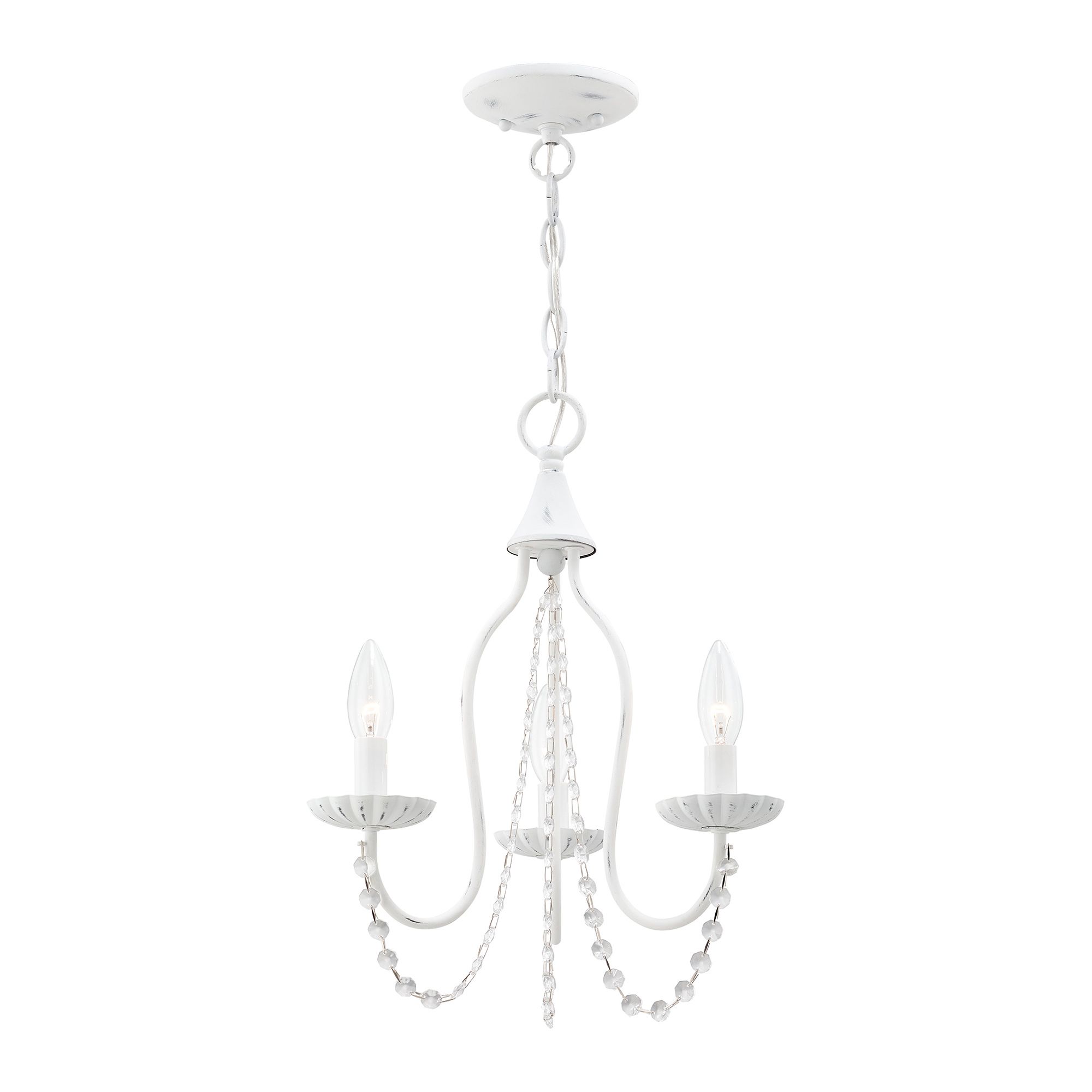 Image 5 Alessia 3 Light Antique White Mini Chandelier more views