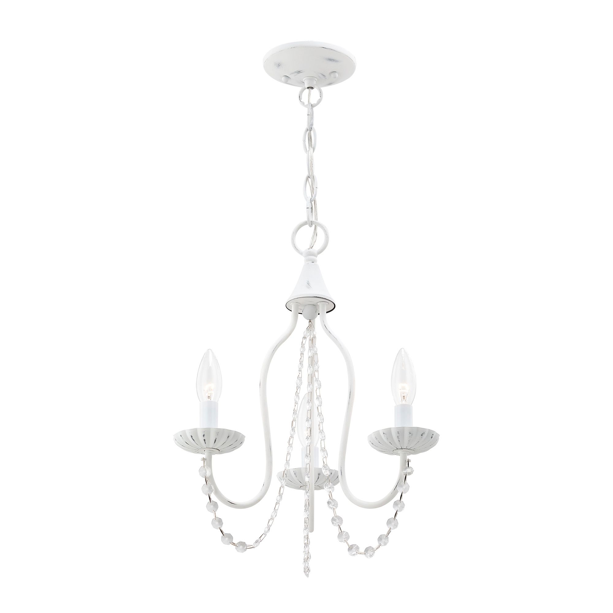 Image 6 Alessia 3 Light Antique White Mini Chandelier more views