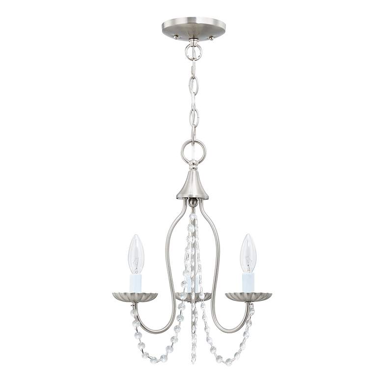 Image 4 Alessia 3 Light Brushed Nickel Mini Chandelier more views