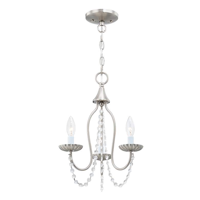 Image 5 Alessia 3 Light Brushed Nickel Mini Chandelier more views