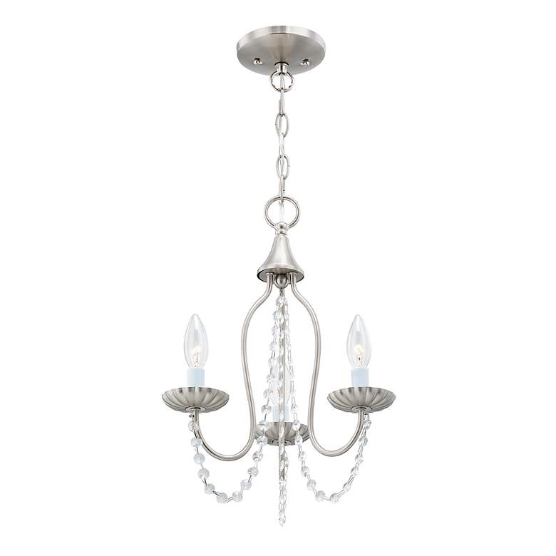 Image 6 Alessia 3 Light Brushed Nickel Mini Chandelier more views