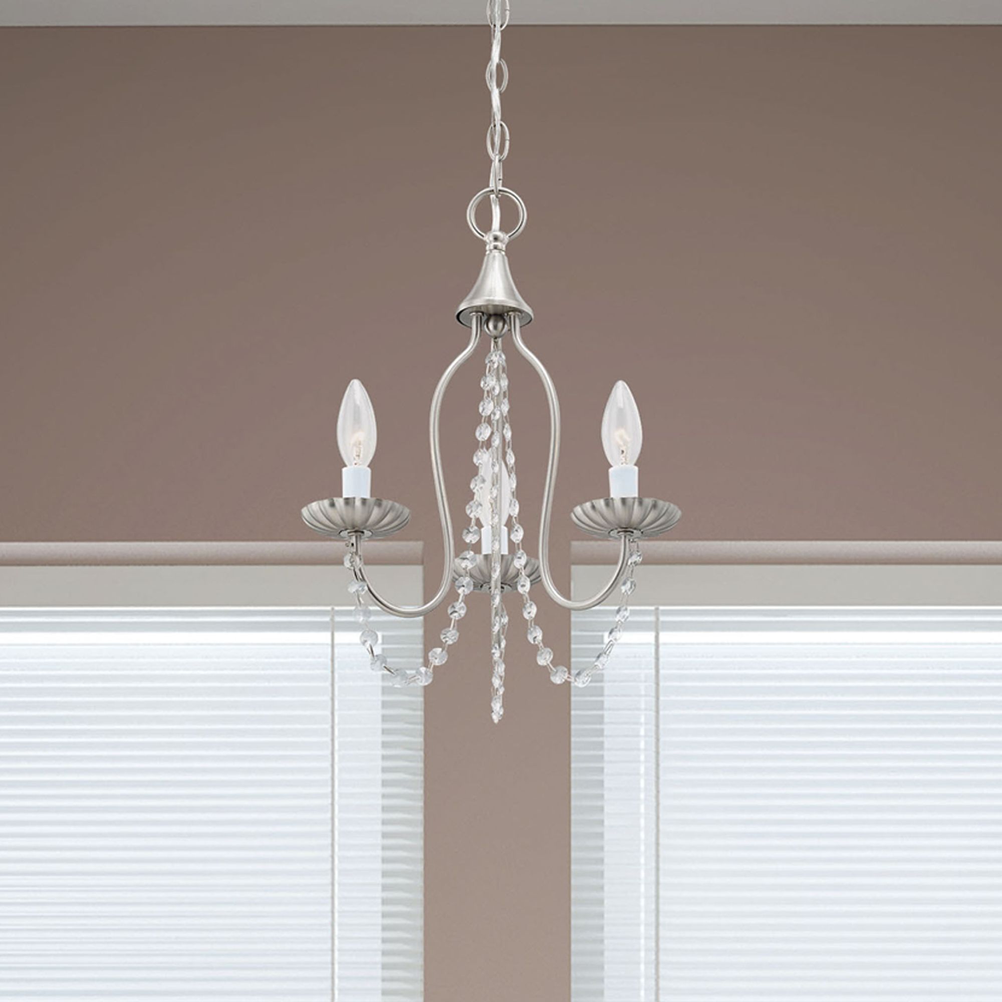 Alessia 3 Light Brushed Nickel Mini Chandelier