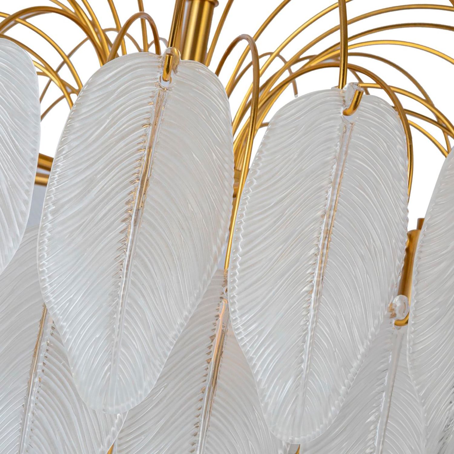 Image 4 Alessia 33.6" Wide 24-Light Brushed Brass Chandelier With White Glass  more views