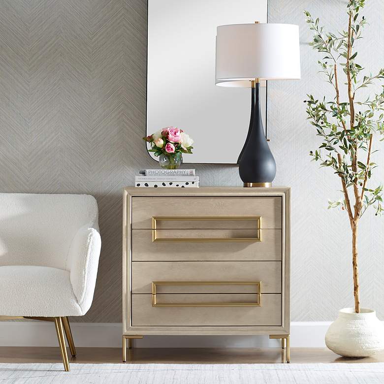 Image 1 Alessia 34" Wide x 35" High Oak Accent Chest