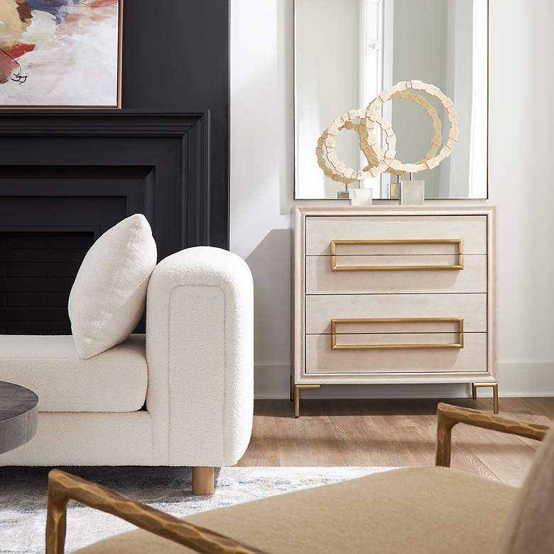 Image 3 Alessia 34" Wide x 35" High Oak Accent Chest more views