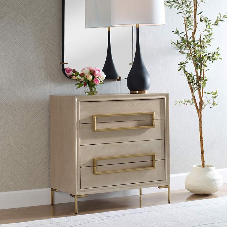 Image 4 Alessia 34" Wide x 35" High Oak Accent Chest more views