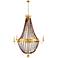 Alessia 44" Wide Gold Leaf 6-Light Iron Chandelier