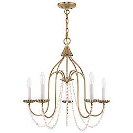 Image5 of Alessia 5 Light Antique Brass Chandelier more views