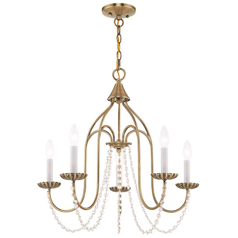 Image 6 Alessia 5 Light Antique Brass Chandelier more views