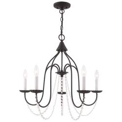 Alessia 5 Light Black Chandelier