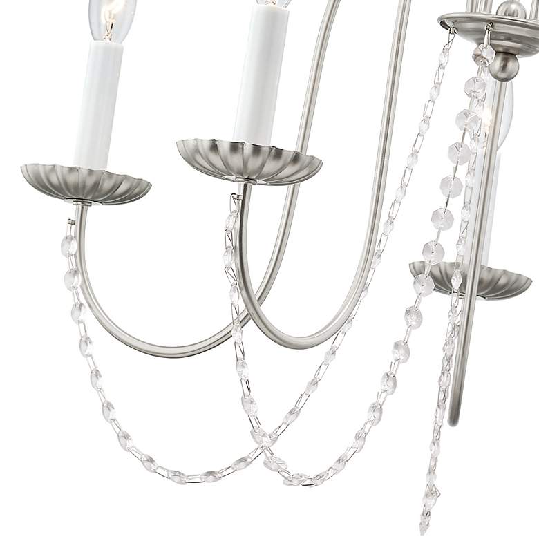 Image 7 Alessia 5 Light Brushed Nickel Chandelier more views