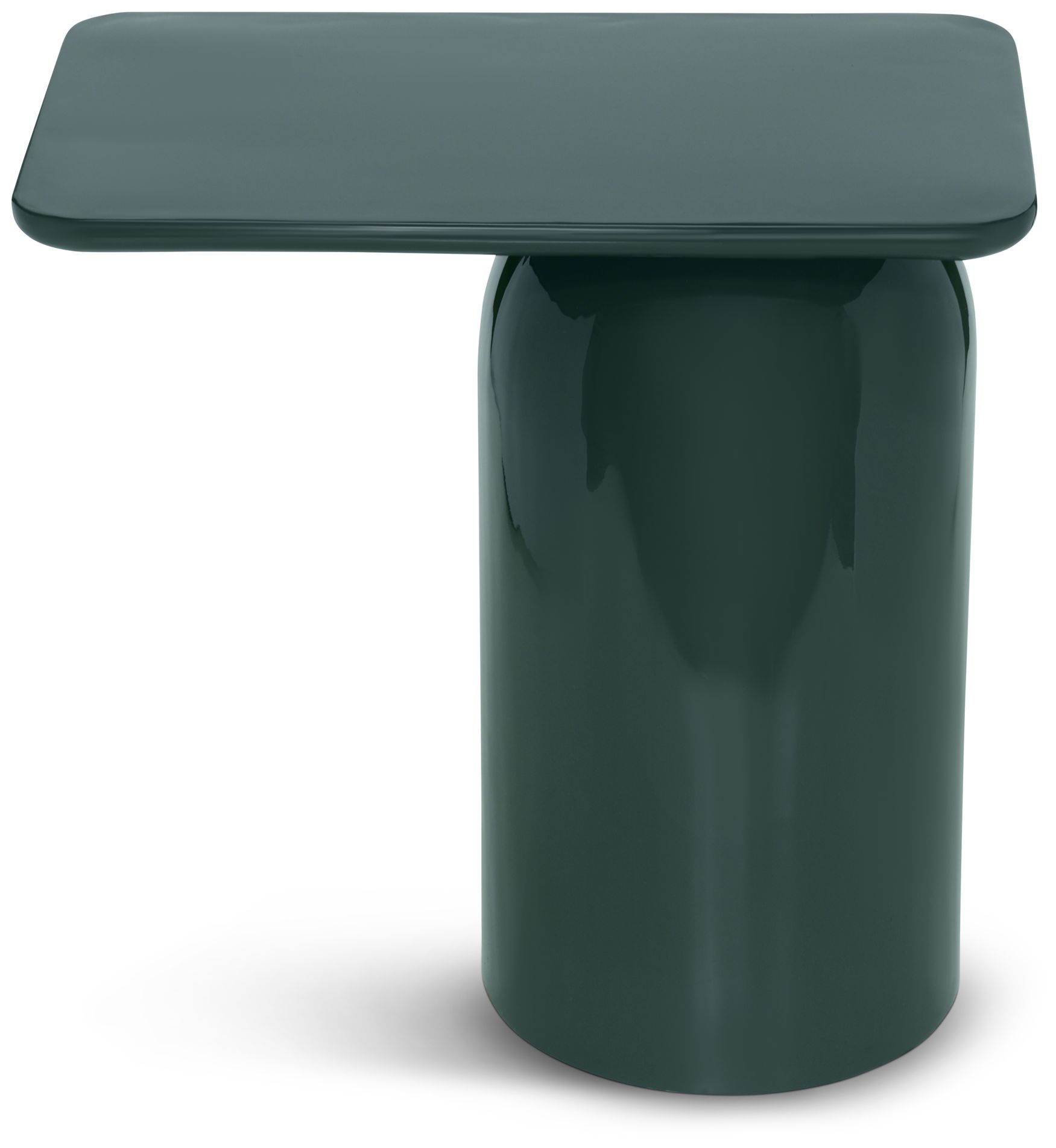 Image 2 Alessia Enamel End Table Obsidian Green more views