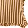 2_Alessia Taupe Striped Ruffle 20" Square Accent Pillow more views