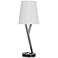 Alester Brushed Steel Metal Table Lamp