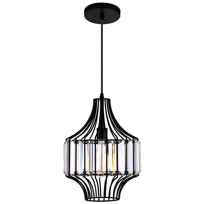 Image 1 Alethia 1 Light Down Pendant With Black Finish