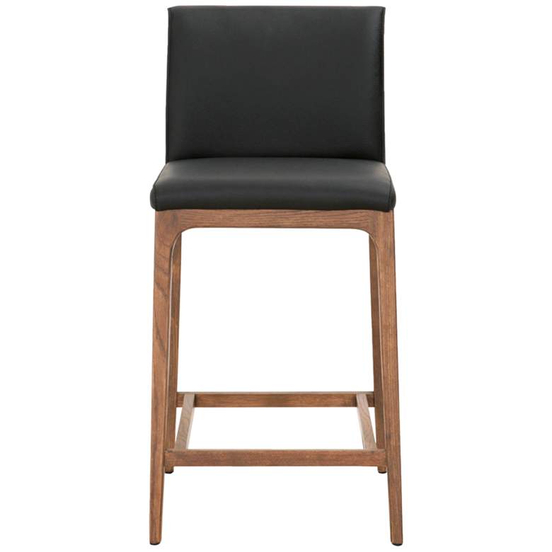 Image 2 Alex 26" Sable Leather and Walnut Counter Stool more views
