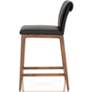 Alex 26" Sable Leather and Walnut Counter Stool