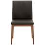 Alex Sable Leather and Walnut Dining Chairs Set of 2