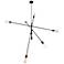 Alexa 50" Wide 6 Light Matte Black Adjustable Pendant