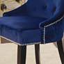 Alexa Blue Velvet Fabric Tufted Dining Chair