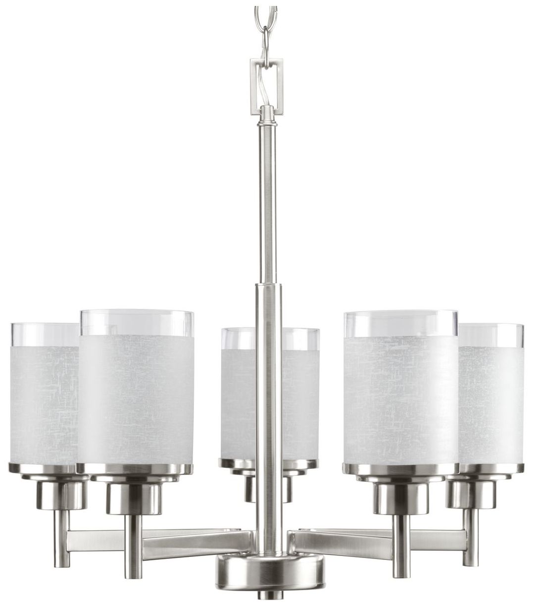 Alexa Collection Five-Light With Clear Edge Glass Chandelier Light