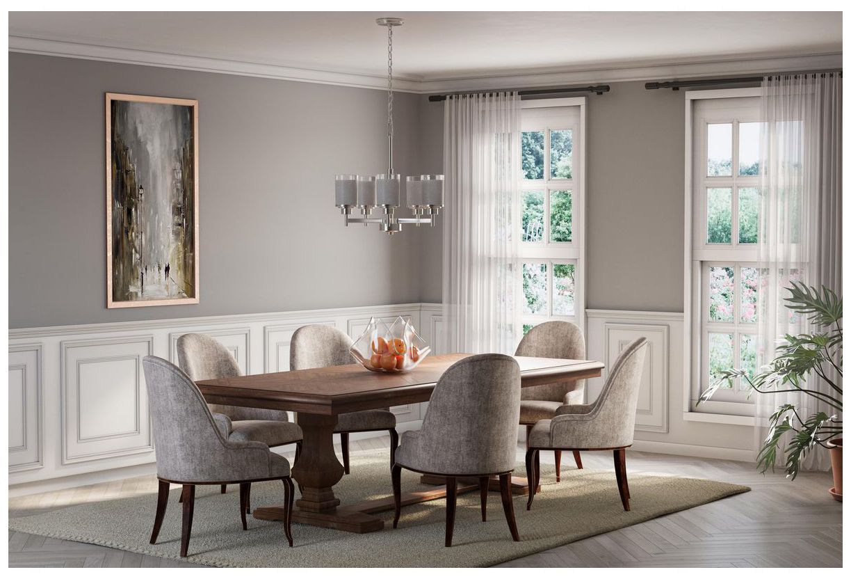 Image 2 Alexa Collection Five-Light With Clear Edge Glass Chandelier Light more views