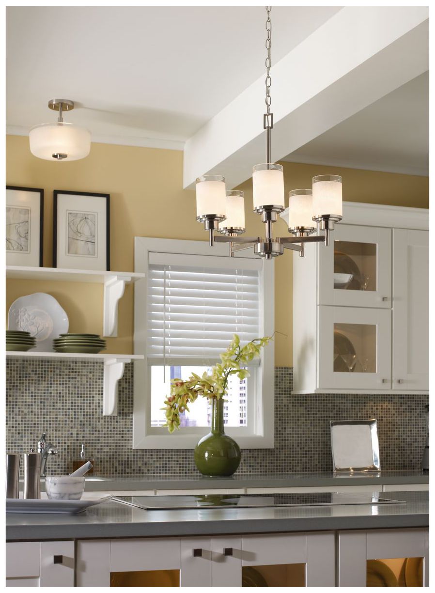 Image 3 Alexa Collection Five-Light With Clear Edge Glass Chandelier Light more views