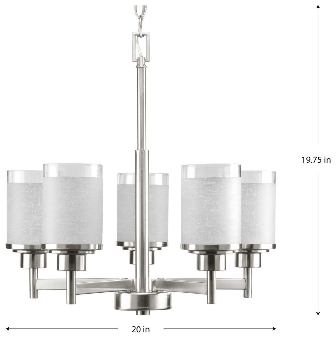 Image 4 Alexa Collection Five-Light With Clear Edge Glass Chandelier Light more views