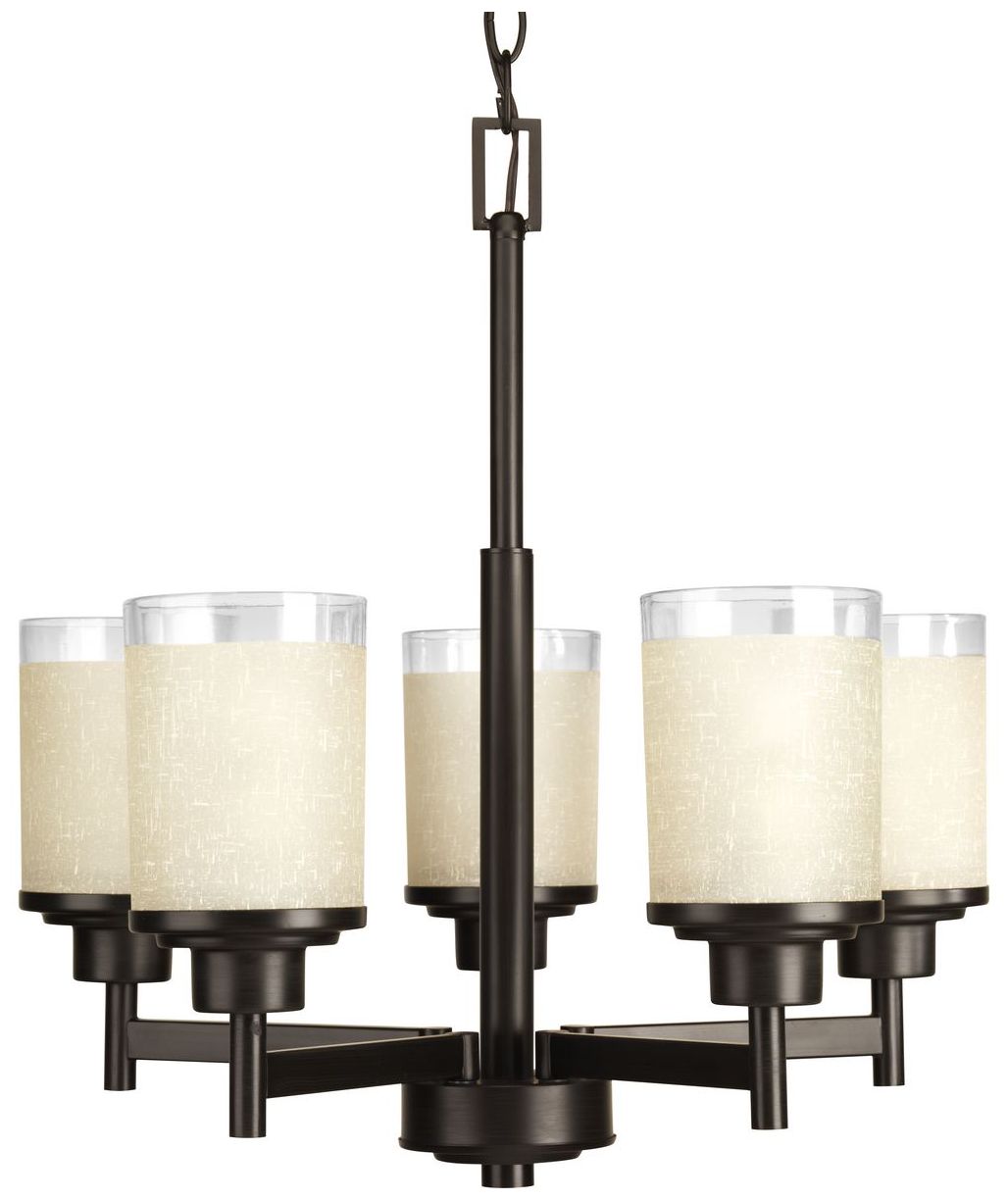 Alexa Collection Five-Light With Clear Edge Glass Chandelier Light