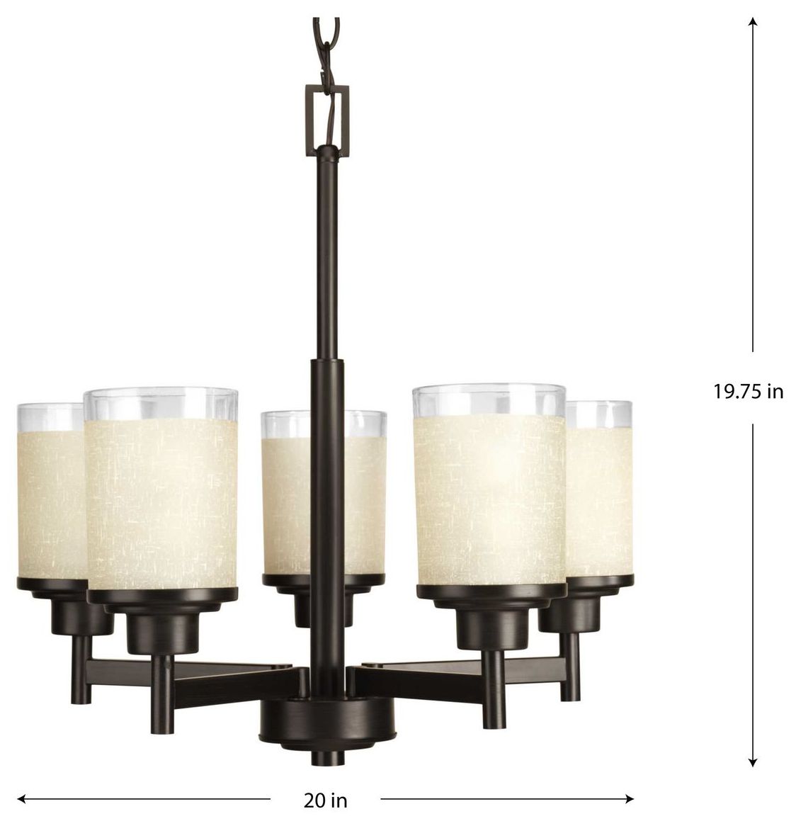 Image 4 Alexa Collection Five-Light With Clear Edge Glass Chandelier Light more views