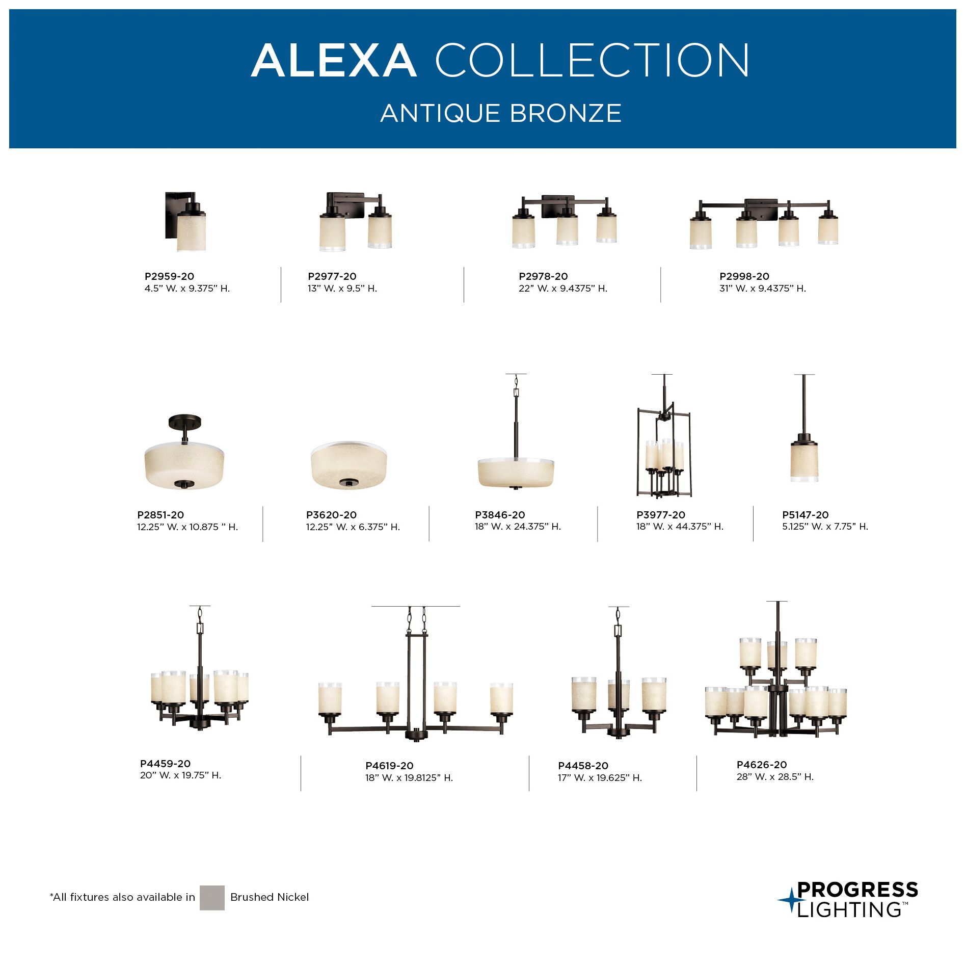 Alexa Collection Six-Light Chandelier Light