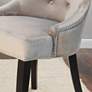 Alexa Gray Velvet Fabric Tufted Dining Chair in scene