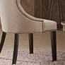 Alexa Linen Velvet Fabric Tufted Dining Chair