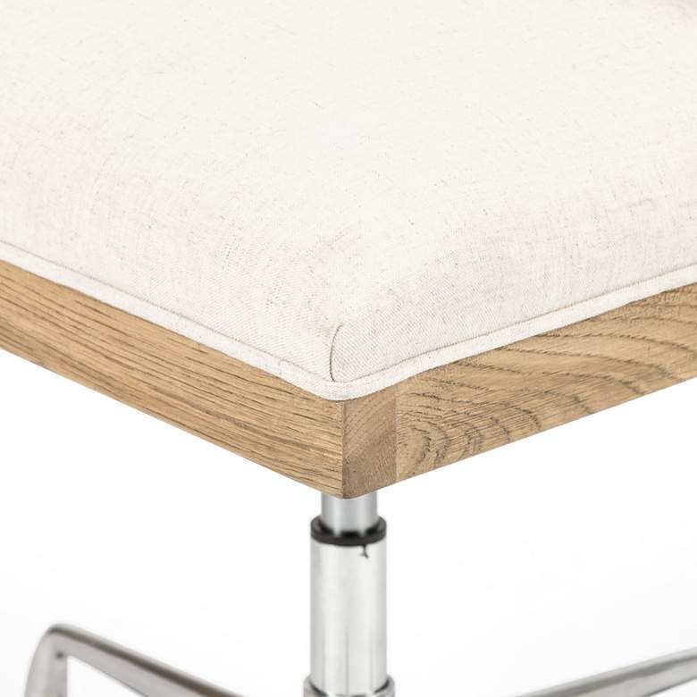 Image 3 Alexa Mid-Century Oak and Cane Adjustable Swivel Desk Chair more views